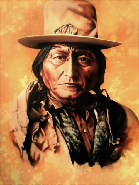 Sitting bull watercolor painting painting. Sitting Bull Painting by DC Houle