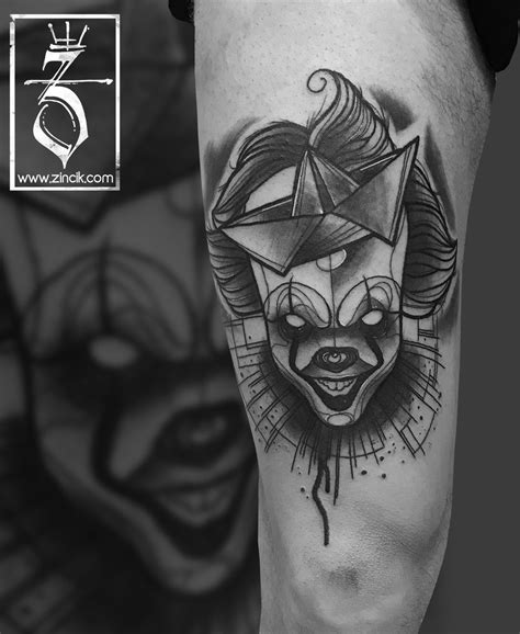 Spousta lidí skočila na šířící se pověst o dočasném tetování. Tattoo Zincik - Czech Tattoo Artist, IT Pennywise Dancing clown, abstract tattoo, Tetování na ...