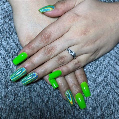 I love this shade and it seems to be a pretty popular one this season. Top 50 Best Lime Green Nails for Women - Wild Design Ideas