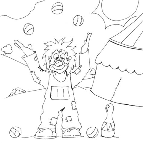 Clown coloriages jeux en ligne gratuits vidéos et tutoriels. Coloriage colorier - coloriage jongleur colorier