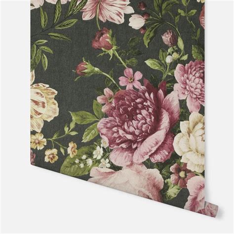 With florals , stripes and geometrics all available in this soft and iconic shade, there is something for every room and aesthetic. Tapestry Floral Wallpaper Charcoal Or Teal Textured Vinyl Botanical Feature Wall | eBay
