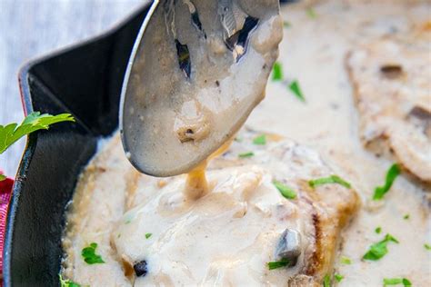 Even better, you can leave the mushrooms a larger size for a. Baked Pork Chops With Cream of Mushroom Soup | The Kitchen Magpie | Baked pork