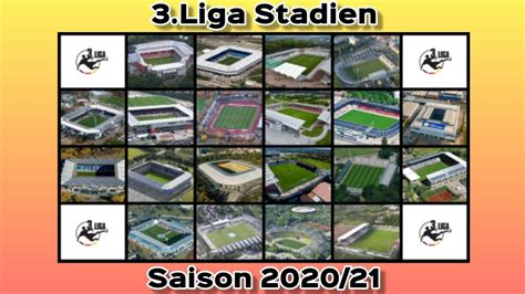 Liga 2020/2021 table, full stats, livescores. Alle 3.LIGA Stadien 2020/21 - YouTube