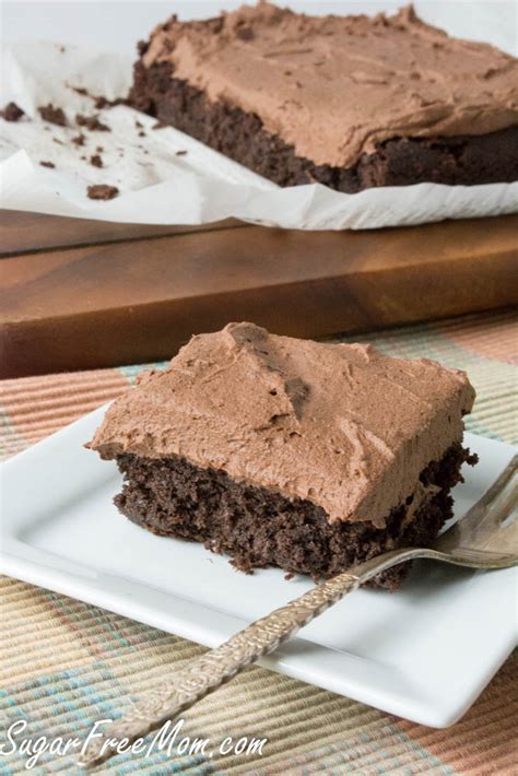 Just what we want a brownie to be: Sugar Free Low Carb Chocolate Crazy Cake { Egg Free, Dairy ...
