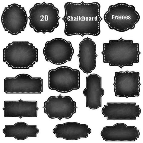 1,000+ vectors, stock photos & psd files. Chalkboard Clip Art Digital Frames Black Chalkboard Labels ...