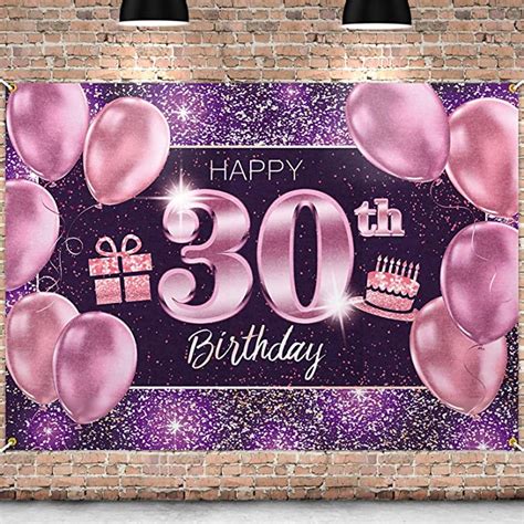 Now with 12 years added experience! Amazon.com: PAKBOOM Happy 30th Birthday Backdrop Pink ...