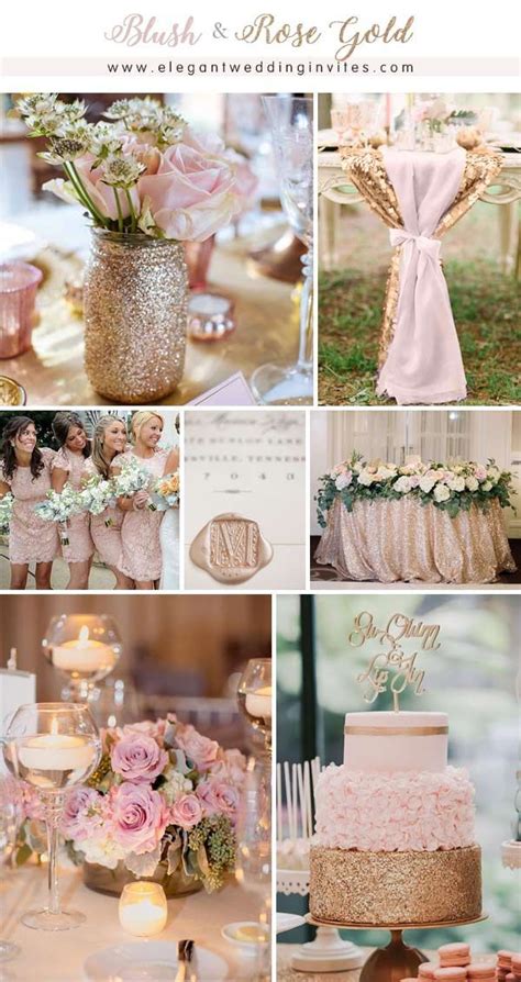 These two colors together brings to mind a lush vintage feel reminiscent of the victorian era. Rose Gold and Blush Wedding Color Palettes | Gold wedding ...