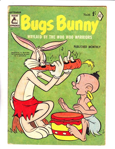Generally, this is used as a reaction image or to reference various different things. Bugs Bunny No 25 1958 Australian- "Carrot Flute / Bongo ...