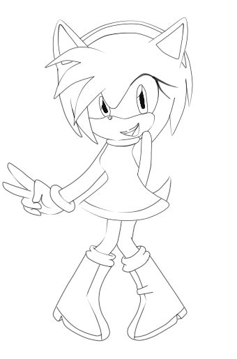 Similar with amy rose png. Amy Rose Lineart by Kumunii on DeviantArt