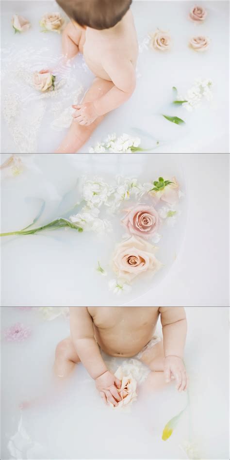 A tepid sponge bath for fever is the best way of cleaning your skin in sick conditions. milk bath session : boston baby portraits