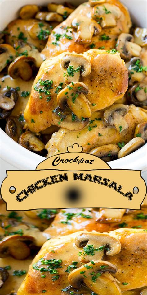 Remove the lid from the crock pot, stir in 1/3 cup of sour cream to give the gravy some. Crockpot Chicken Marsala - Delicious Foods Around The World
