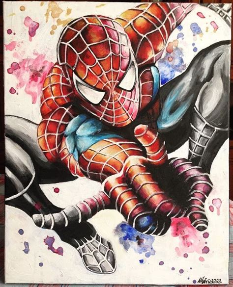 Je suis de retour sur amino donner moi vos avis sur ce dessin. Pin by Handpaintedbytammy on Spiderman | Spiderman, Diy ...