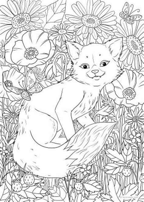 8x10 the little prince fine art color archival print | etsy. Little Fox - Printable Adult Coloring Page from Favoreads ...