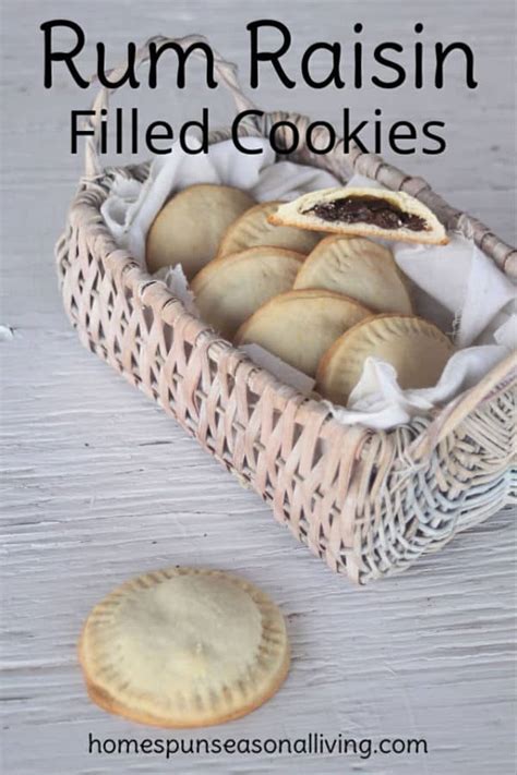 Great oatmeal raisin cookies recipe. Rum Raisin Filled Cookies | Homespun Seasonal Living