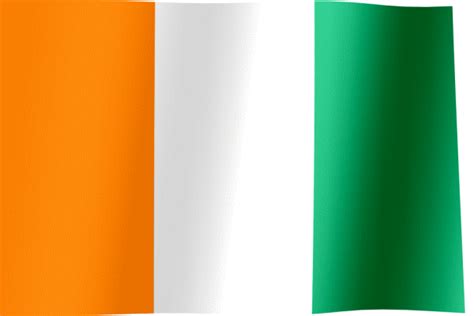 The ivorian flag is a vertical tricolour. Ivory Coast Flag GIF | All Waving Flags