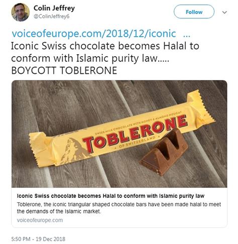 If galaxy chocolate is not produced of haram items, it is allowed (halal) for muslims to eat it. First Cadbury, now Toblerone chocolate pays the price for ...