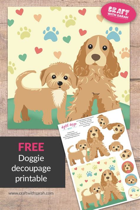 Choose among many birthday cards for younger kids and even toddlers. Dogs Decoupage Card Making Sheet | Dog birthday card ...