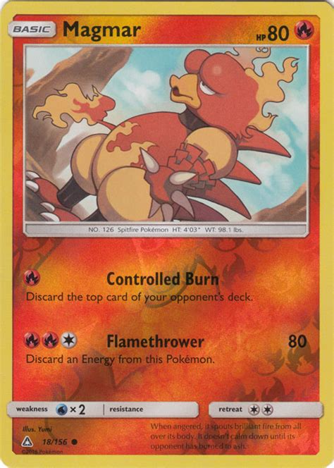 Magmar are feared as one of the causes behind. Magmar - 18/156 - Common - Reverse Holo - Pokemon Singles » Sun & Moon Series » {SM: Ultra Prism ...