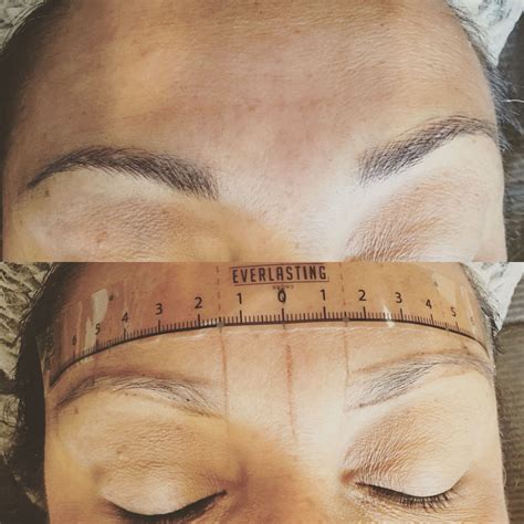 Only problem is that some of us have some sparse brows and coloring them in everyday is not only an irritating task but it leaves. Before and after #microblading #18months#tattoo#brows ...