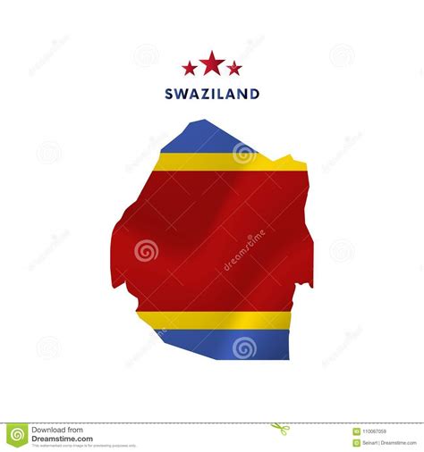 Interaktive topografische karte von swasiland bei expedia.com maps. Swasiland-Karte Mit Wellenartig Bewegender Flagge Auch Im ...