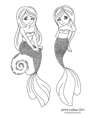 Kawaii coloring pages collection in excellent quality for kids and adults. 30+ mermaid coloring pages: A free & fantastic fantasy ...