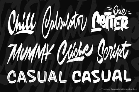 Another brush made for lettering, the brush pen procreate brush recreates the look of the brush pen on an ipad screen. Typemate Procreate Lettering Brushes in Brushes on Yellow ...