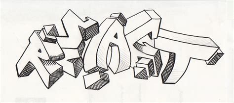 See more of graffiti sketch on facebook. Simple 3D Sketch for Friday. | Java+++