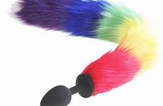 tail plug butt dog sex rainbow toy buttplug tails anal bullet roleplay spot fox lover couples game toys