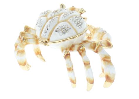 Hang crab ornaments from zazzle on your tree this holiday season. Ciel Jeweled White Sand Crab Trinket Box with Rhinestone ...