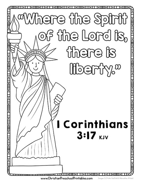 4th of july coloring pages are fun, but they also help kids develop many important skills. Fourth of July Bible Printables - Christian Preschool ...