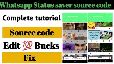 Status saver for whatsapp is an app that makes it easy to save whatsapp statuses to your android device. Whatsapp status saver App source code + Damo apk | status ...