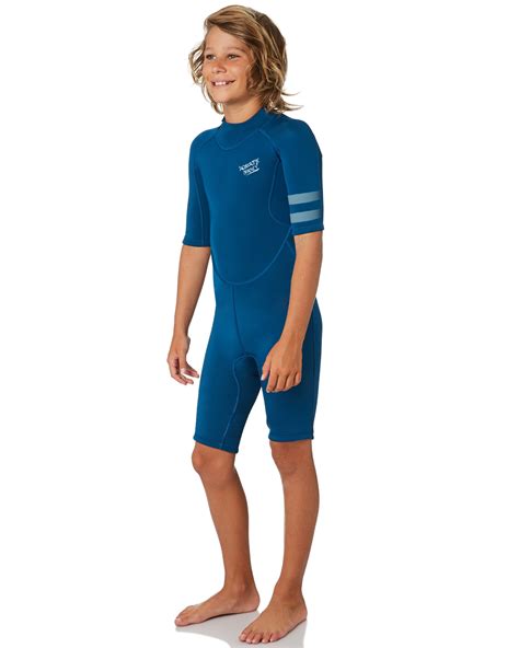 Baju renang anak laki laki boys karakter bahan premium: Biru Anak Shorty Wetsuit / Neoprene 2.5mm Lengan Panjang ...