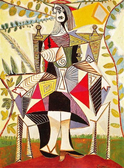 Sitzende frau in turkischer tracht. Sitzende frau im garten, 1938 von Pablo Picasso (1881-1973 ...