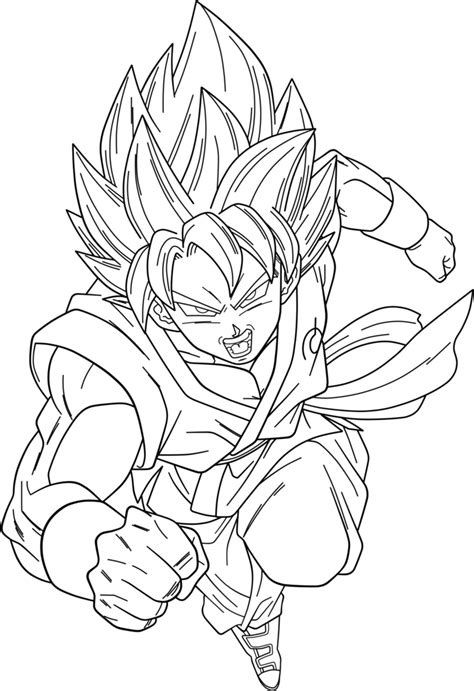 Enjoy these free, printable new goku coloring pages are fun for kids during the holiday season. Goku Ssgss Drawing at GetDrawings | Free download