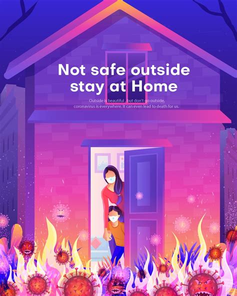 Penyebaran virus corona di jakarta semakin luas. Stay at Home | Ilustrasi, Gambar, Kreatif