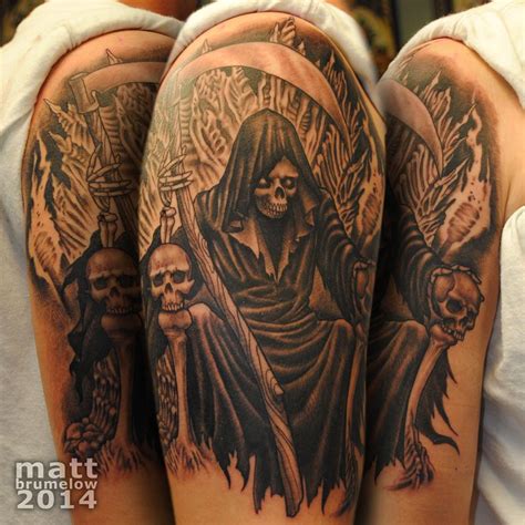 0 transparent png illustrations and cipart matching lucky draw tattoo. Lucky Draw Tattoos » Grim_Reaper_Throne_Tattoo_Matt_Brumelow