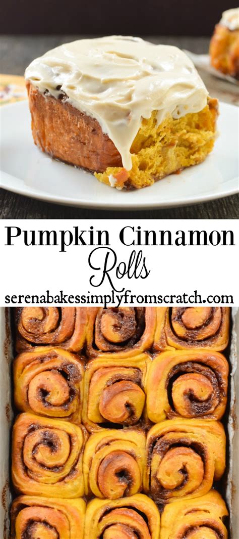Here is a visual tutorial of how to make these (see the bottom of post for the recipe). Pumpkin Cinnamon Rolls With Maple Cream Cheese Frosting | Serena Bakes Simply From Scratch