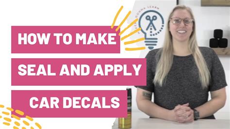 Cut out your design onto permanent vinyl. How To Make, Seal, and Apply Car Decals with Cricut ...