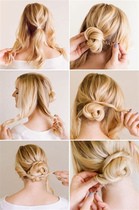 Picture Of Easy And Beautiful Diy Low Bun Hairstyle