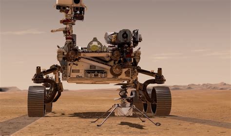 An artist's illustration shows nasa's perseverance rover and ingenuity helicopter on mars. Mars rover deploys Ingenuity helicopter for historic ...