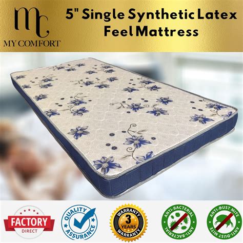 Latex mattresses offer great orthopaedic support, demonstrate good point elasticity, and are very comfortable, especially for side. (Export Quality)Single Mattress/Tilam Bujang 5" Synthetic ...