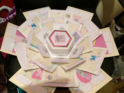 Wrapping paper is a bit thin, so you may have to reinforce it with some heavier paper as a backer. Wedding exploding box card | Exploding box card, Card ...