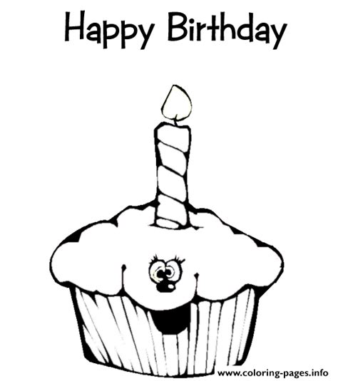 We hope you enjoy our online coloring books! Kids Happy Birthday Cupcake S8689 Coloring Pages Printable