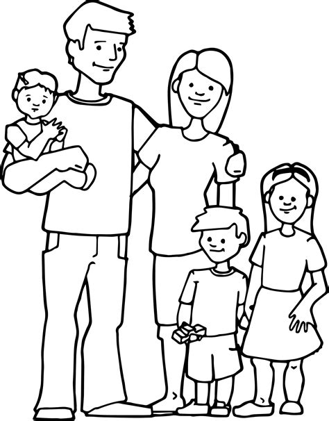 The family and the television. awesome Family Kids Coloring Page | Family coloring pages ...