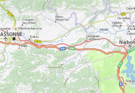 Locations de vacances les mieux notées. Carte détaillée Moux - plan Moux - ViaMichelin