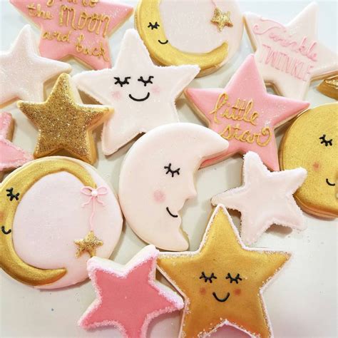 Cut out and bake the cookies as per this recipe. Twinkle Twinkle Little Star Baby Shower Cookies-Stars ...