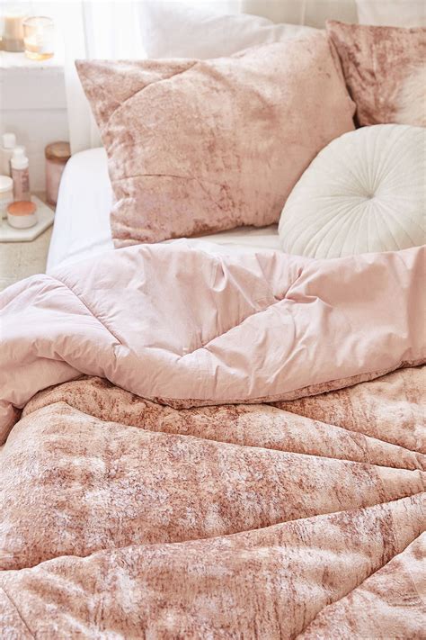 Choose from contactless same day delivery, drive up and more. Skye Crushed Velvet Comforter | Velvet comforter, Rose ...