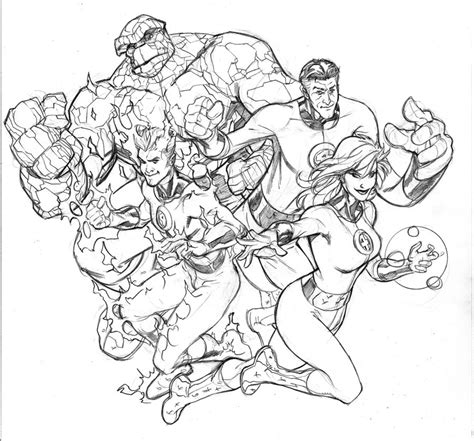 Free printable fantastic four coloring pages for kids. Fantastic four coloring pages