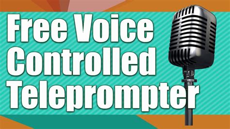 Teleprompter operators see exactly what the talent sees on their own screen, resulting in better communication between the operator and talent. Free Voice Controlled Teleprompter for Windows and Mac ...
