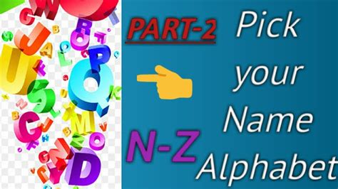 So buchstabieren sie ihren namen richtig · 1. ***Pick your Name Alphabet*** (Part-2), Requested Video - YouTube